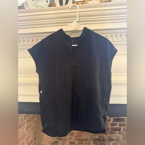 FIGS Rafaela Scrub Top Women's Size S Small Black